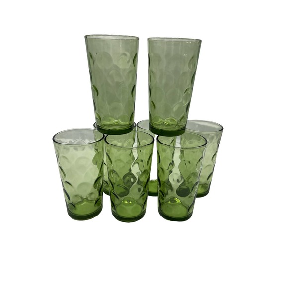 Hazel Atlas Dining Vintage Hazel Atlas Green El Dorado Optic